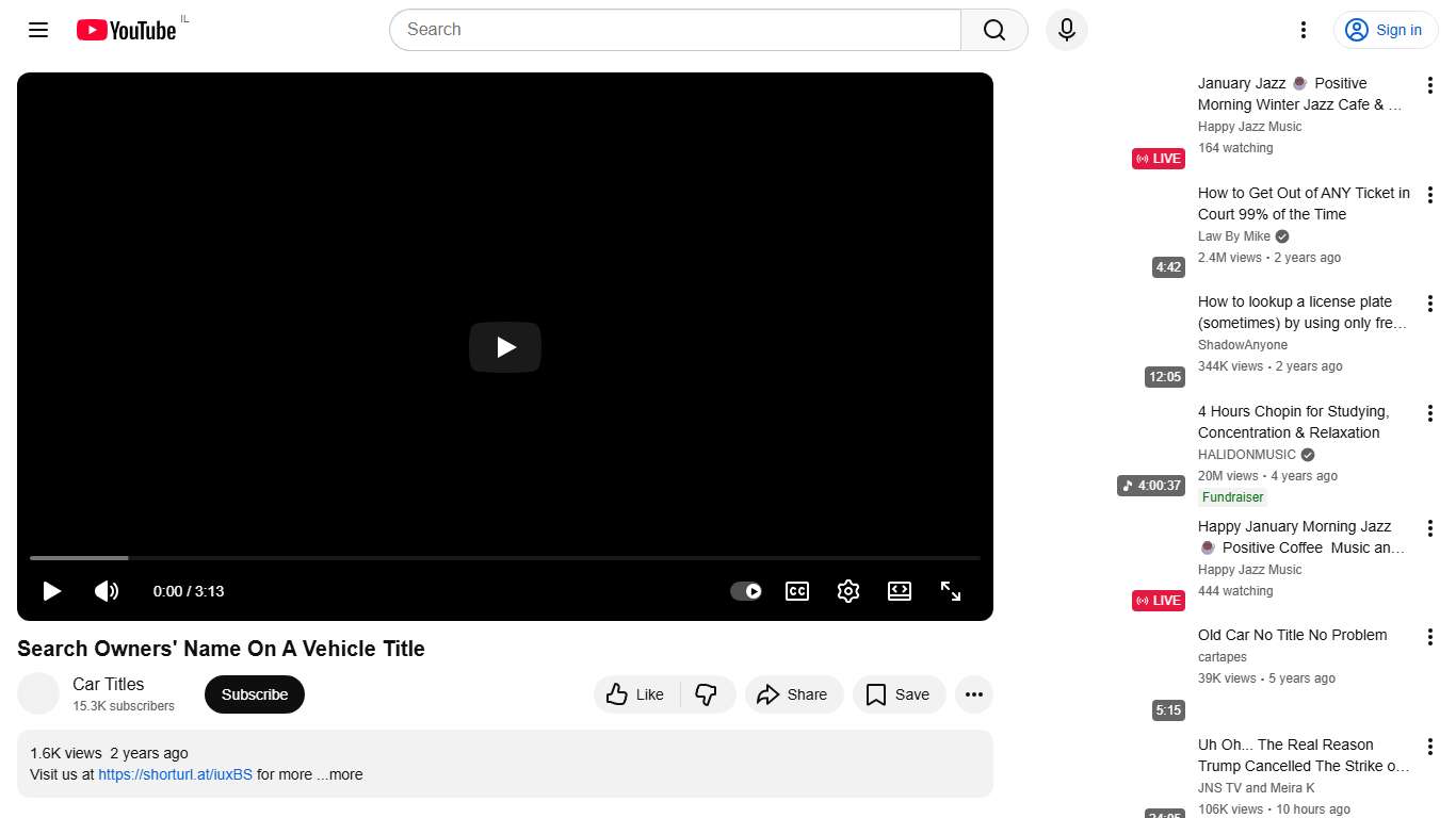 Search Owners' Name On A Vehicle Title - YouTube
